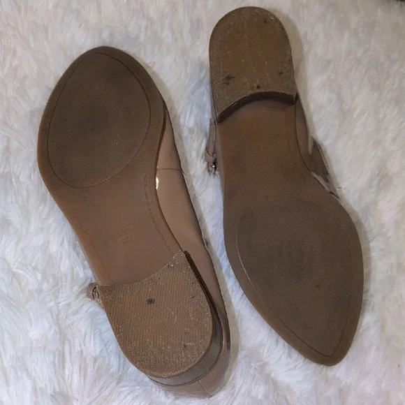 NINE WEST Chic Taupe Women's Loafers Size 8 Stretch Buckle 1" Pump Heel - Picture 5 of 7